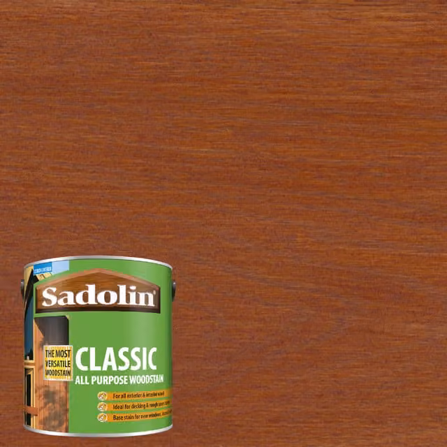 Sadolin Classic All Purpose Opaque Woodstain, Matt, Red, 1 l