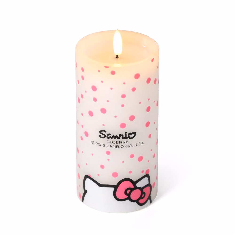 Hello Kitty White LED Pillar Wax Candle with Flicker Effect – 2