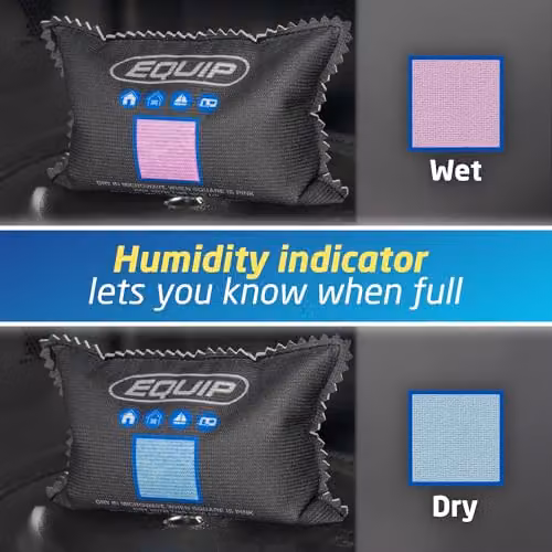 Equip Reusable Car Dehumidifier to Absorb Moisture and Prevent Damp and Condensation, Available in Blue, Pink or Grey – 4