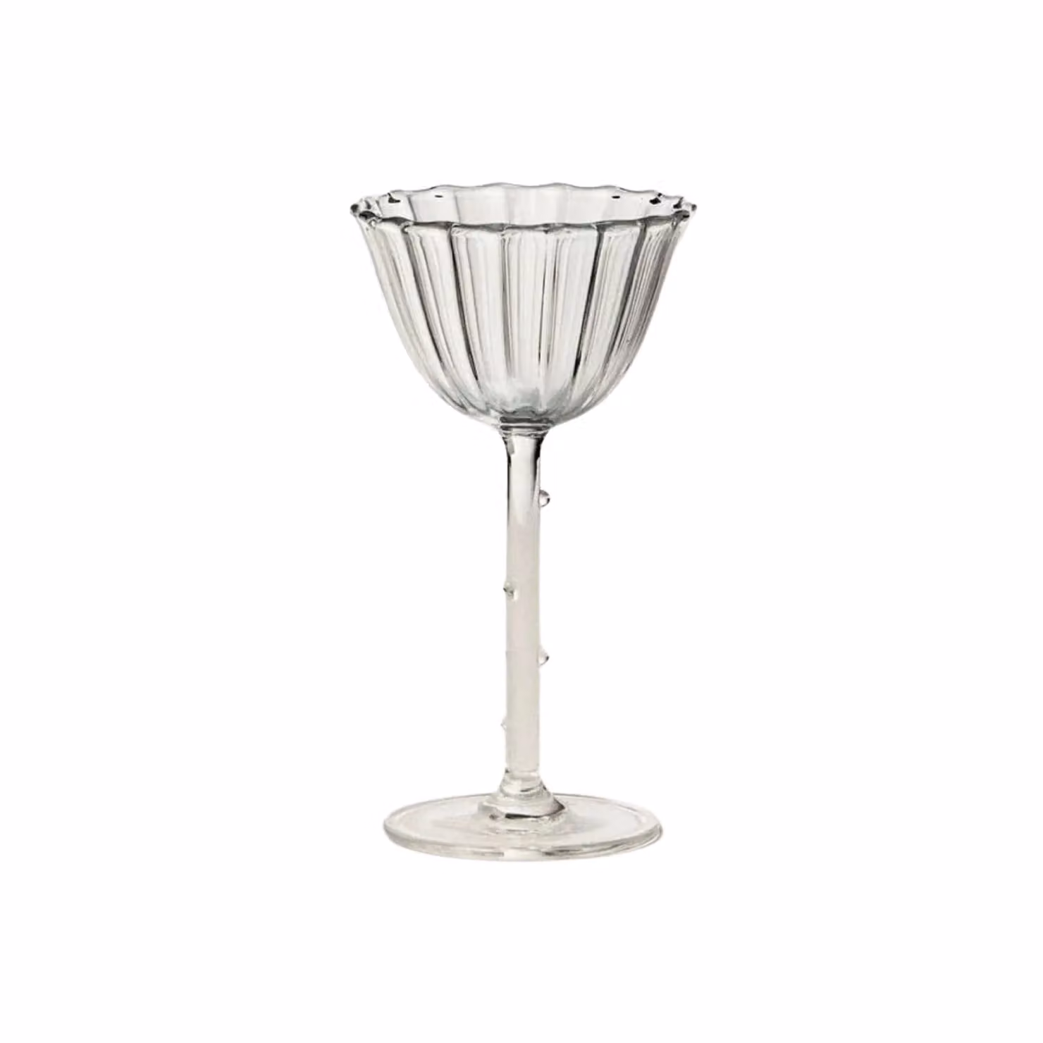 Sophie Lou Jacobsen Cosmo Cordial Cocktail Glass Set of 4, Transparent Floral Design