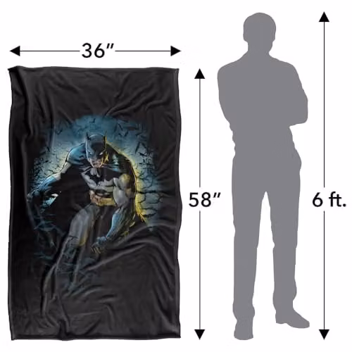 Warner Bros. Batman Bat Cave Super Soft Fleece Throw Blanket, Multicolour – 4