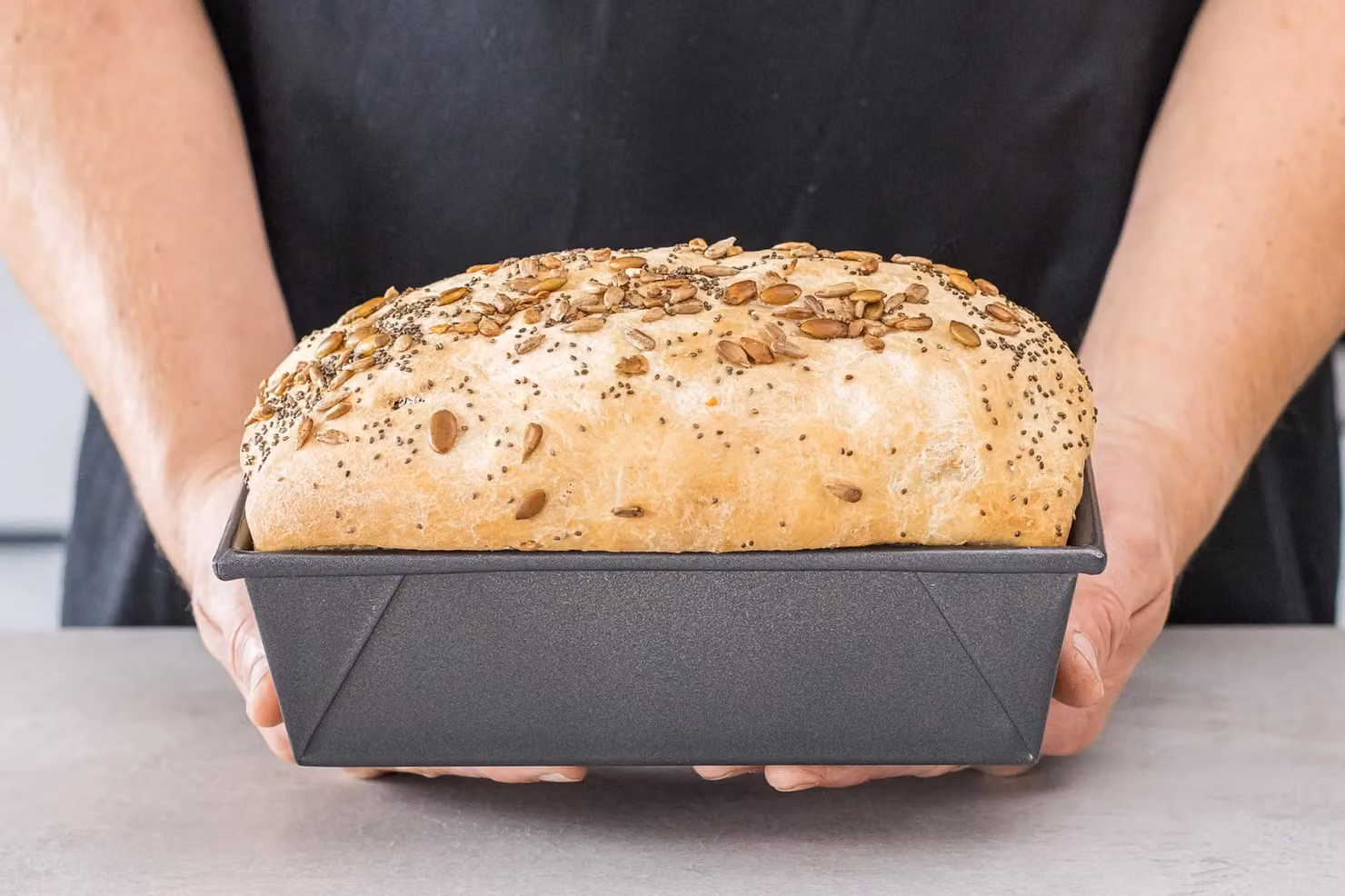 MasterClass Non-Stick Rectangular Box-Sided Loaf Tin, Grey Carbon Steel – 2