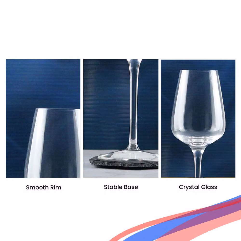 Uniqueful Personalised Lead-Free Crystal Wine Glass, Clear, 250ml – 5
