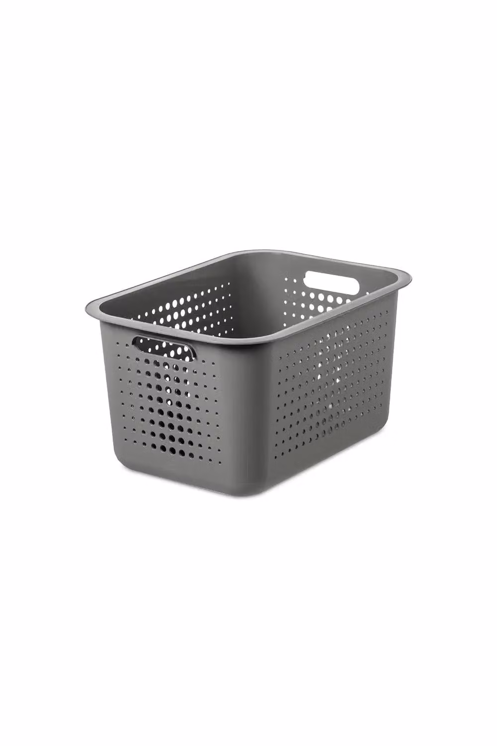 SmartStore Basket Storage Box with Plastic Lid, Grey, W: 37.0 cm, D: 28.0 cm, H: 13.0 cm – 4