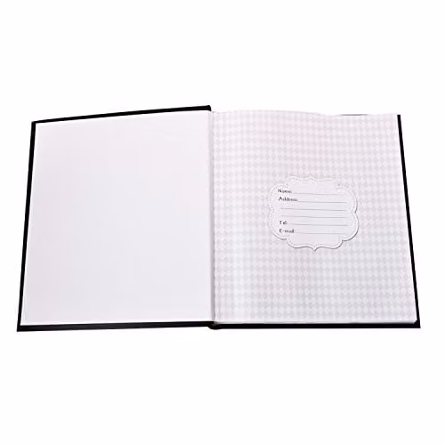 Arpan Pack of 2 Large Slip In Memo Photo Albums with Padded Black Covers, Holds 120 Photos, 5 x 7 inch – 2