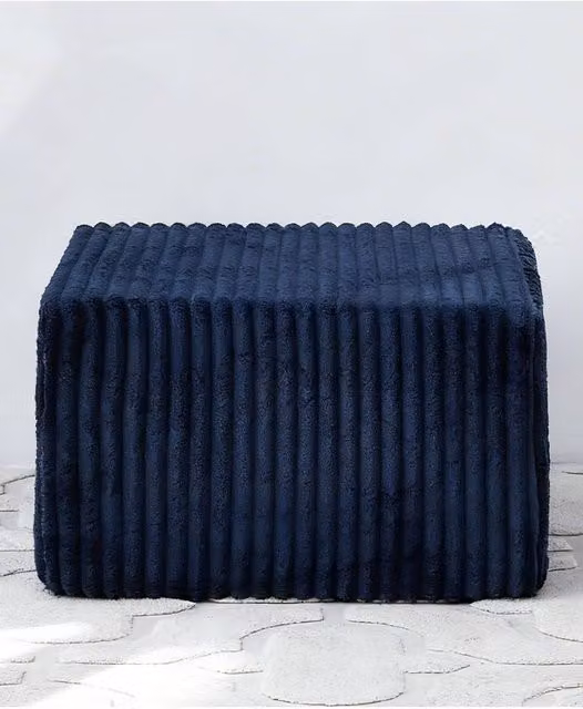 Groundlevel Camden Velvet Footstall in Navy Blue