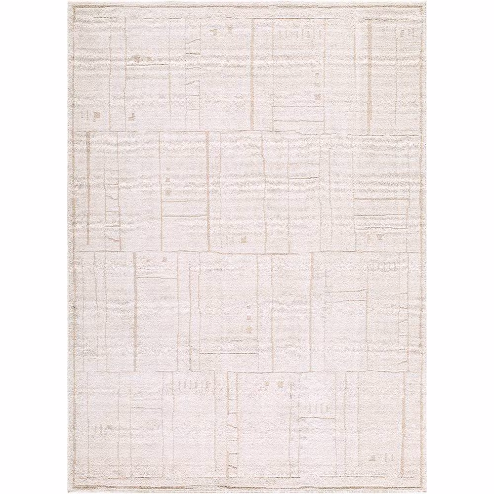 Livabliss Alba Modern Geometric Living and Dining Rug in Brown, White and Beige, W: 200 cm, D: 275 cm – 2