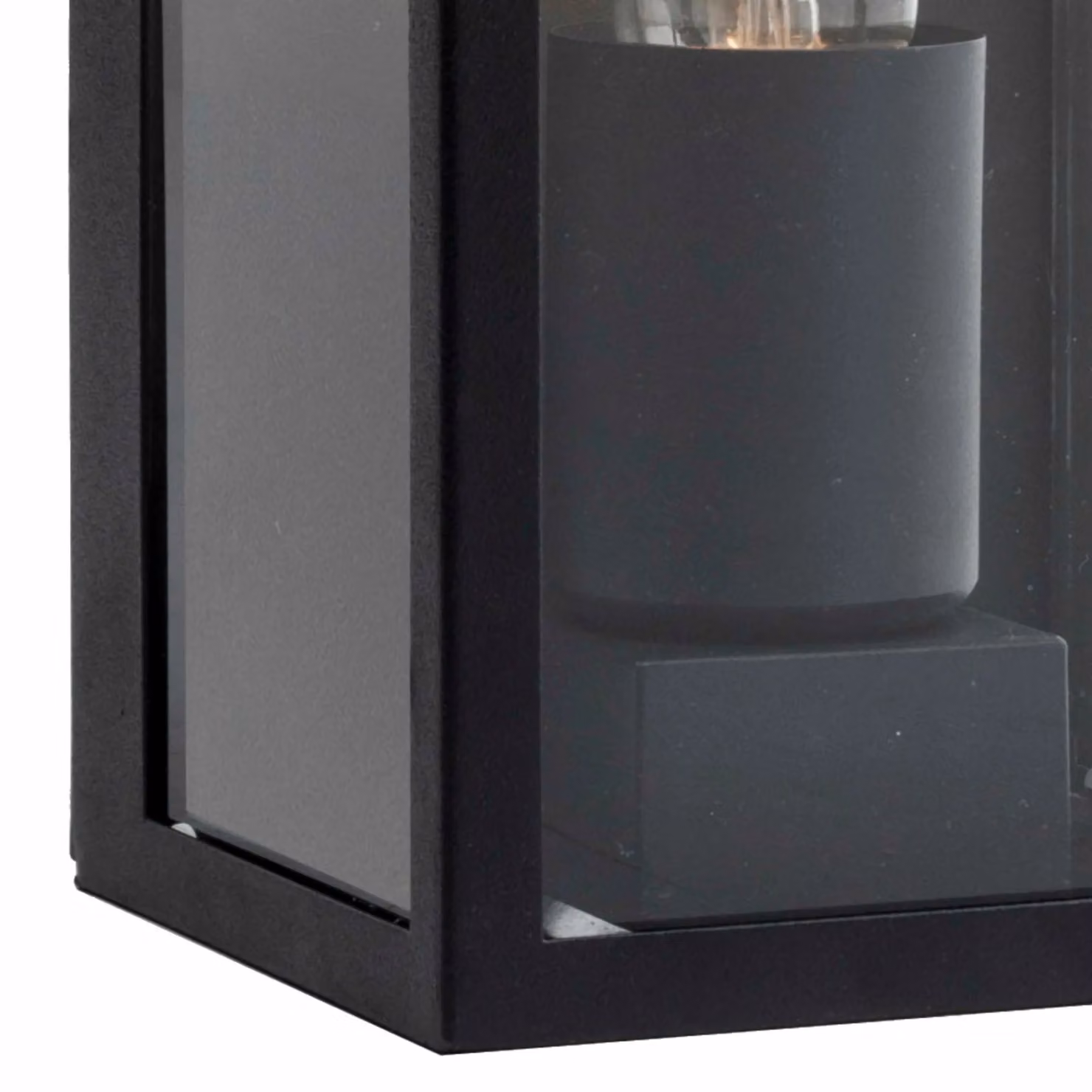 First Choice Lighting Mansfield Set of 2 Black Outdoor Wall Lights with Transparent Glass IP44 – 3