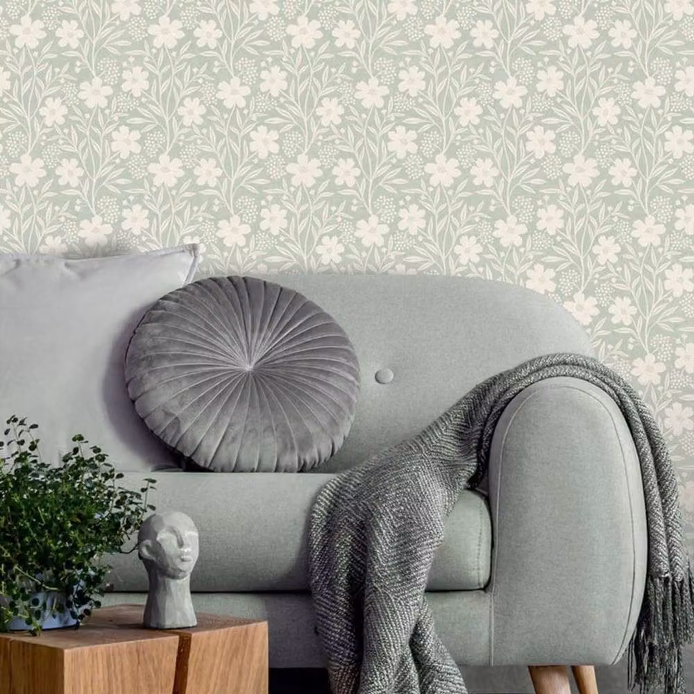Arthouse Berry Floral Botanical Wallpaper in Green – 2