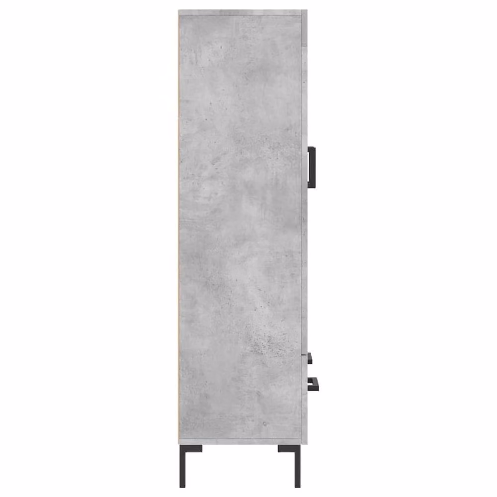 Berkfield Home Highboard in Concrete Grey with Glass Doors, W/D/H: 69.5 x 31 x 115 cm – 2