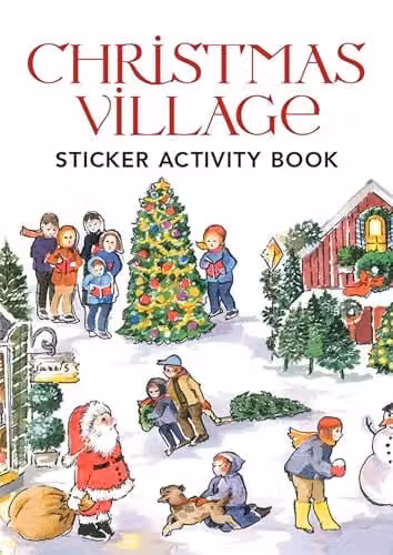 Dover Christmas Village Sticker Activity Book in Multicolour – 1