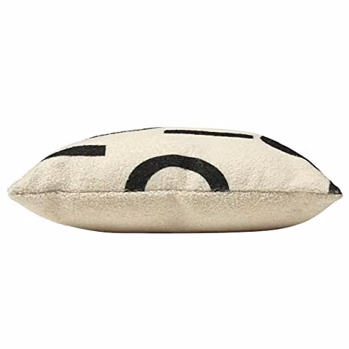 Riva Home Graphic Fleece Cushion, Black and White, 43 x 43 cm – 2