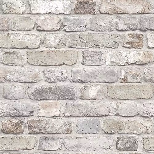 Grandeco Rustic Brick Thema Facade Pattern Wallpaper, Multi-Colour, 10.05 x 0.53 m