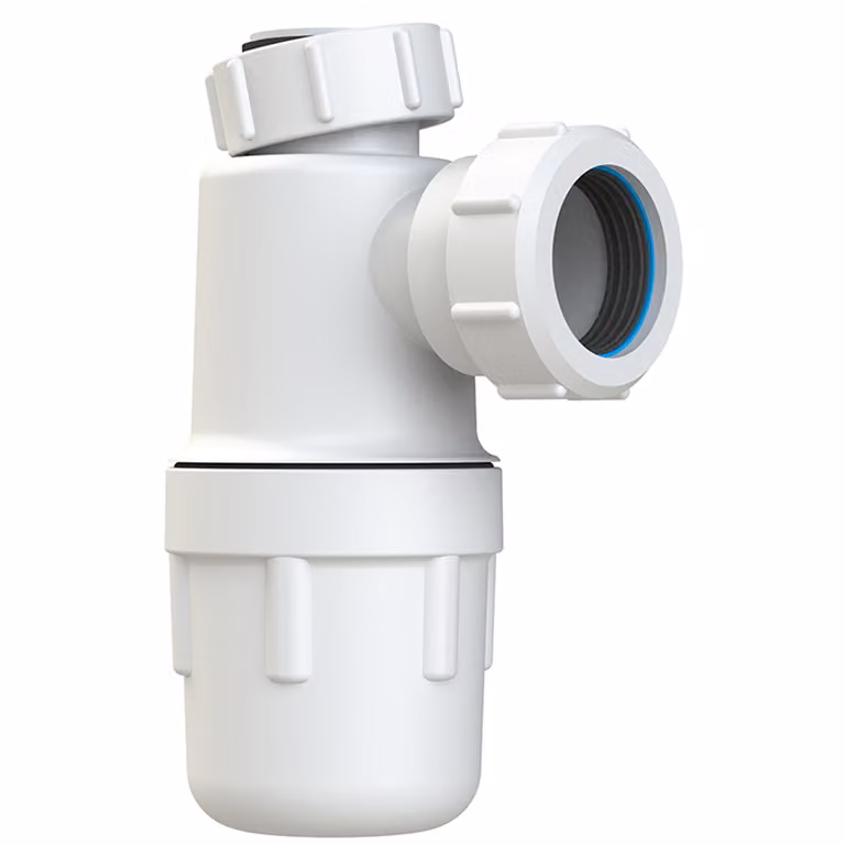 Royal Bathrooms White Plastic 32mm Telescopic Basin Bottle Trap with 76mm Water Seal