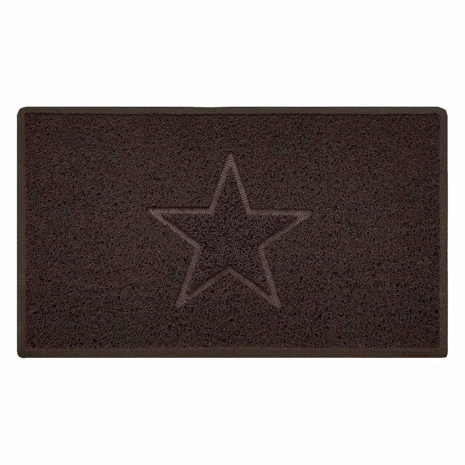 Nicoman Brown Embossed Star PVC Spaghetti Door Mat, W: 45 cm, D: 75 cm – 2