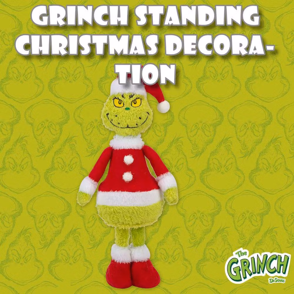VFM e-Store Grinch Standing Christmas Decoration, Green, H 35 cm x W 16 cm x D 16 cm – 3