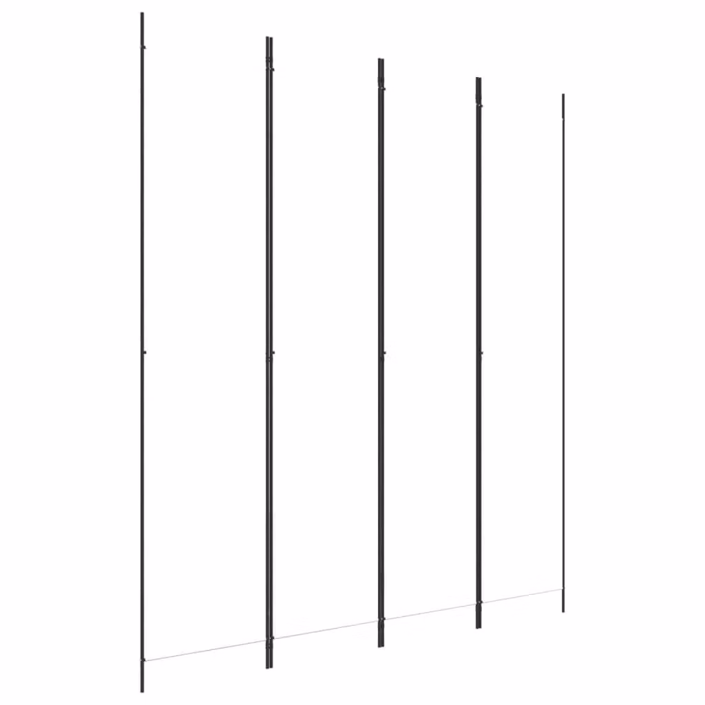 Berkfield Home 4-Panel Fabric Room Divider in White, W/H: 200 x 220 cm