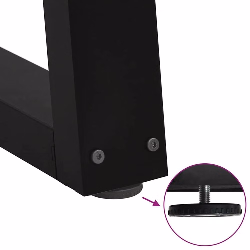 Berkfield Home V-Shape Dining Table Legs, 2 Pieces, Black Steel, H: 50 cm, W: 30-31.3 cm – 3