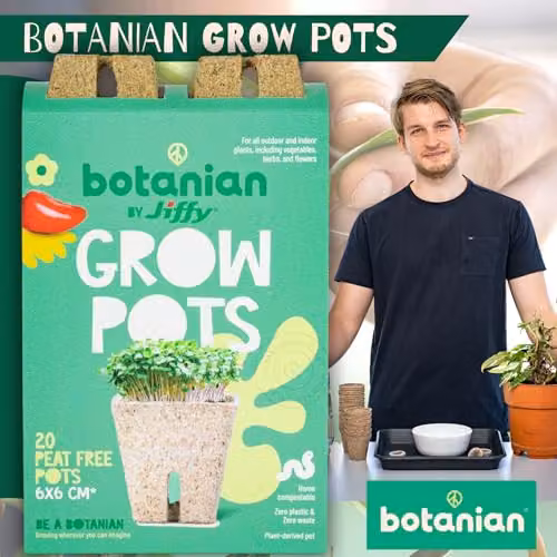 Jiffy Botanian Brown Wood Fibre Planter Pot, 20 Pack – 6
