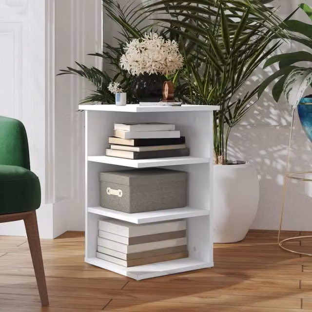 Berkfield Home White Side Cabinet in MDF, W/D/H: 35 x 35 x 55 cm