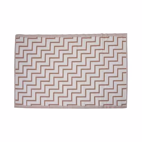 Jack Stonehouse Classic Pattern Woven Outdoor Floor Rug, Orange, W/D/H: 120 x 120 x 1 cm – 2