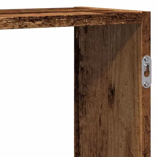 vidaXL Wall Mounted Shelf in Old Wood Brown, W/D/H: 159 x 18 x 65 cm – 4