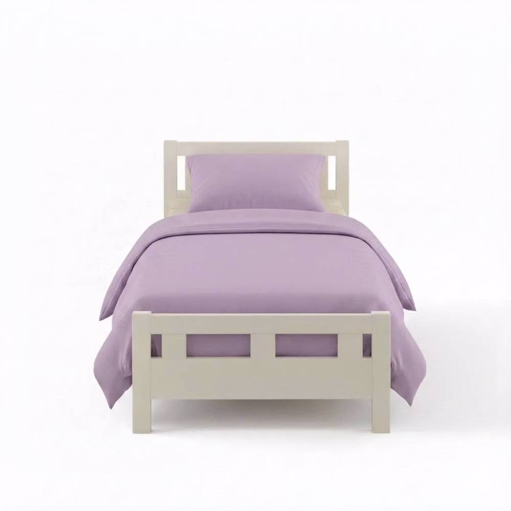 Snug City Lilac Flannelette Cotton Cot Bed Duvet Cover and Pillowcase Set, W/D/H: 120 x 60 x 40 cm – 2