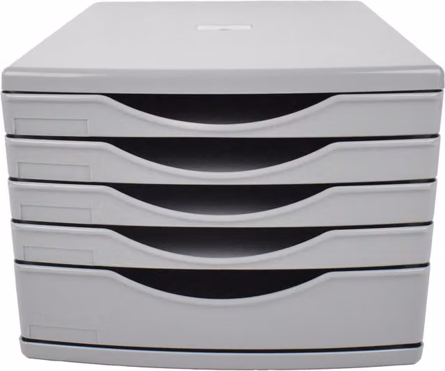 Deflecto Desktop Drawer Set in Grey and Black