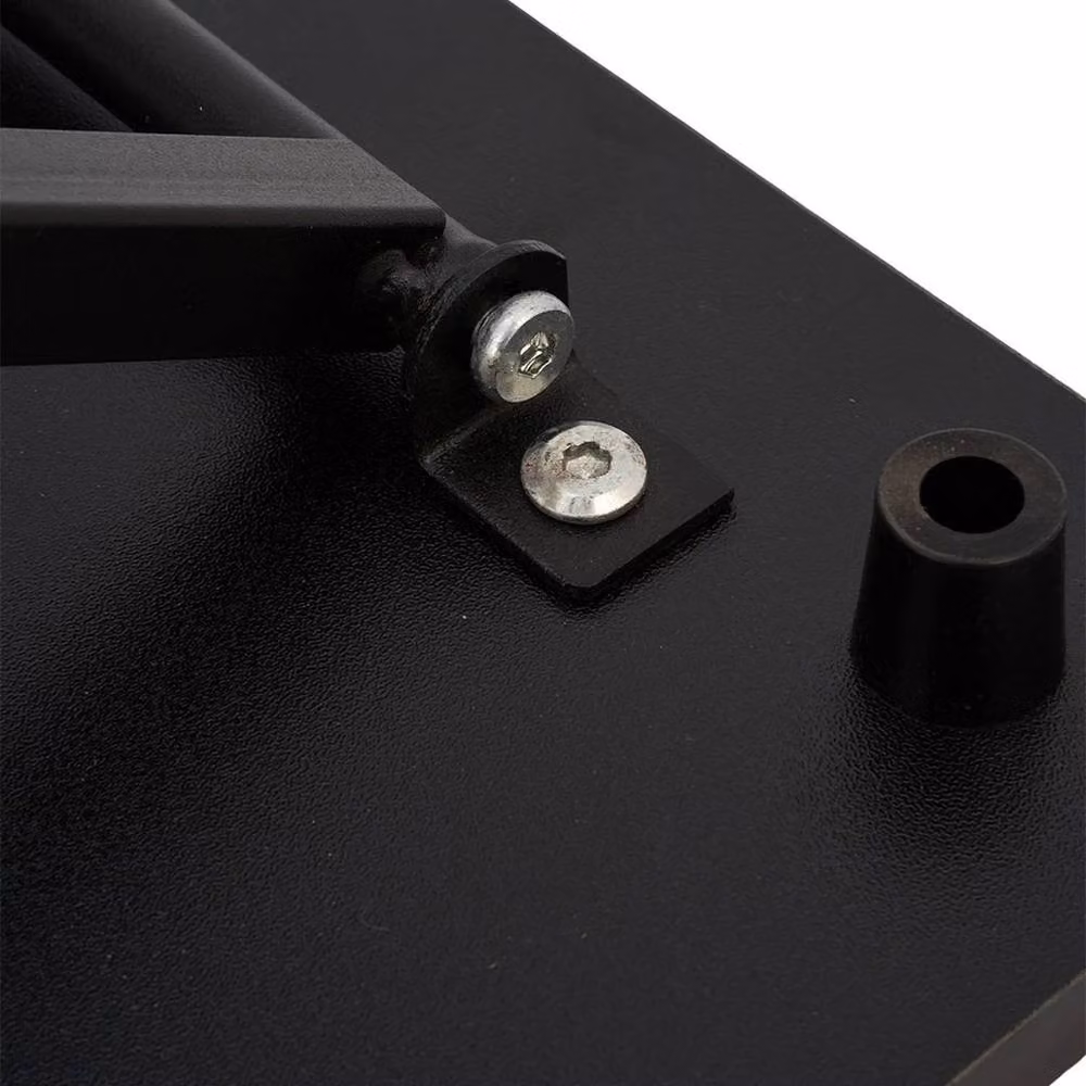 FORGEVIO Black Height Adjustable Standing Laptop Desk with X-Frame Metal Legs – 3