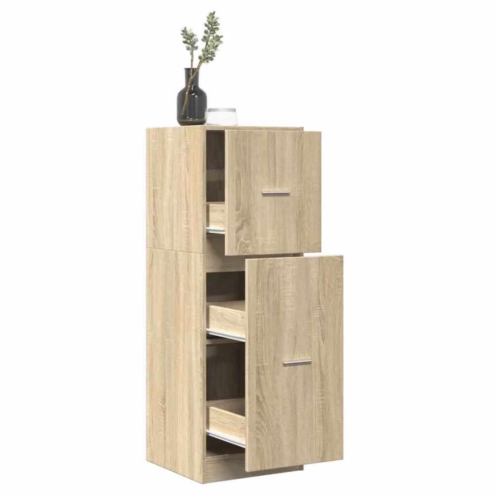Berkfield Home Apothecary Cabinet in Sonoma Oak, Light Brown, W/D/H: 40 x 41 x 118 cm – 2