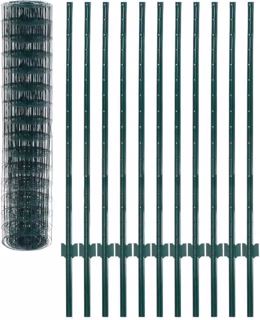 Berkfield Home Durable Euro Fence Green PVC Coated Steel 20 x 1.2 m – 1