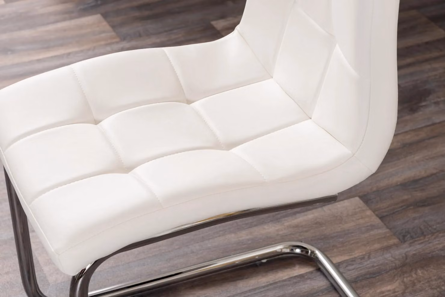 FurnitureboxUK Santorini Brown Round Dining Table and Murano Off-White Chairs Set, Diameter: 120 cm – 4