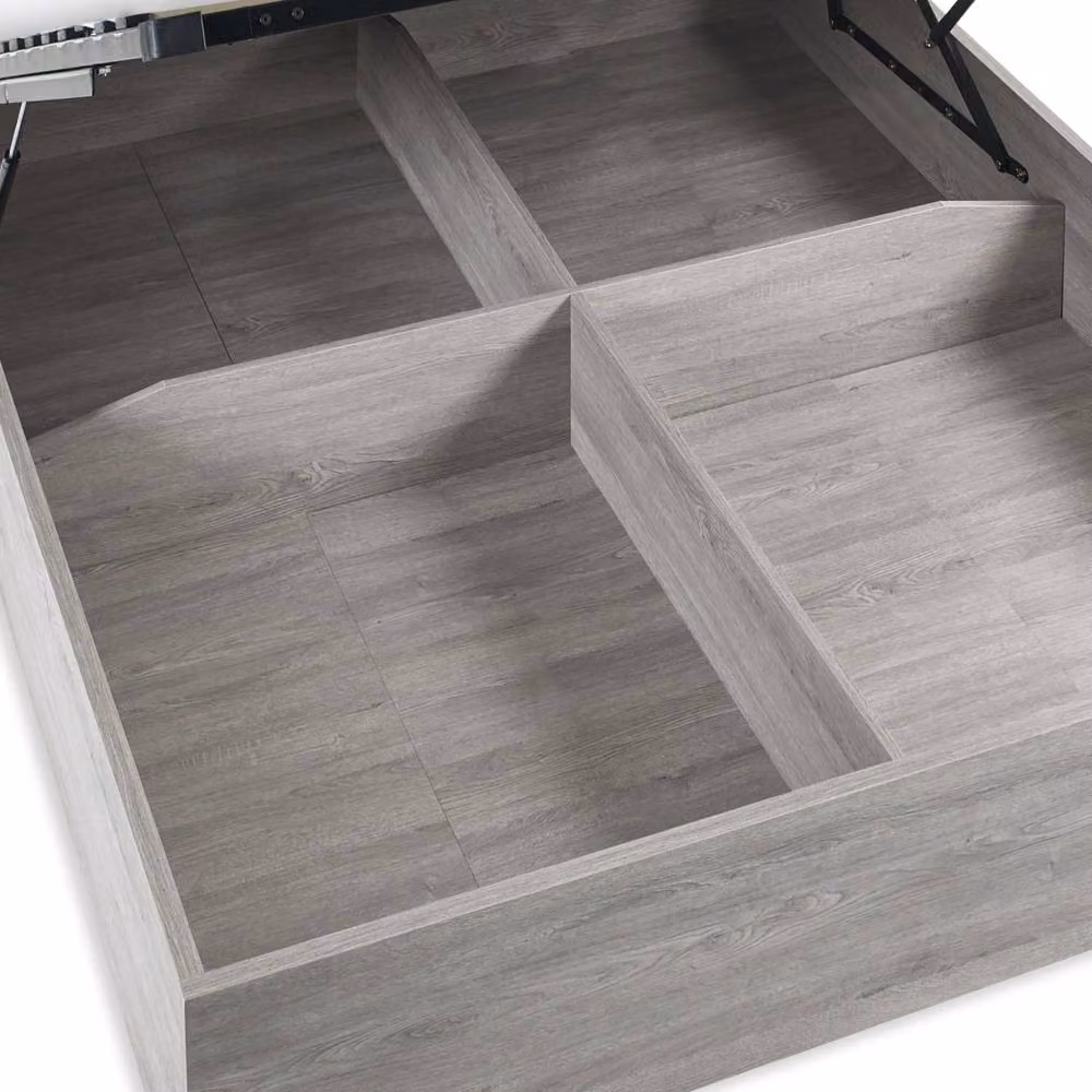 Cheshire Alder Ottoman Storage Bed in Grey Oak, Double (135cm) – 4