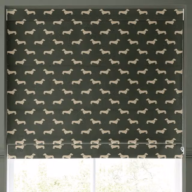 Emily Bond Peggy Made to Measure Blackout Roman Blind in Fern Green
