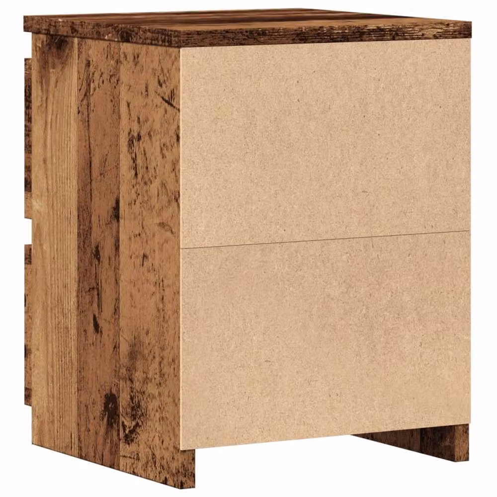 Berkfield Home Set of 2 Bedside Cabinets in Old Wood Brown, W/D/H: 30 x 30 x 40 cm – 6