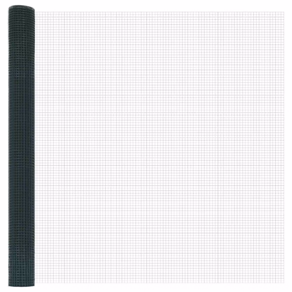 Berkfield Home Green PVC Coated Steel Welded Wire Fence, H: 150 cm x W: 10 m – 2