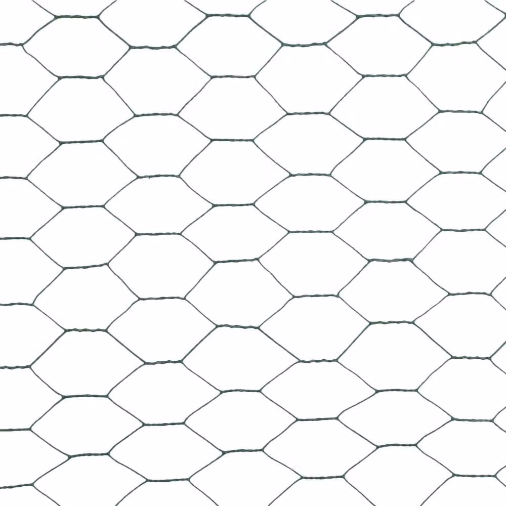 Berkfield Home Green PVC Coated Steel Chicken Wire Fence Mesh 25 x 1.5 m – 4