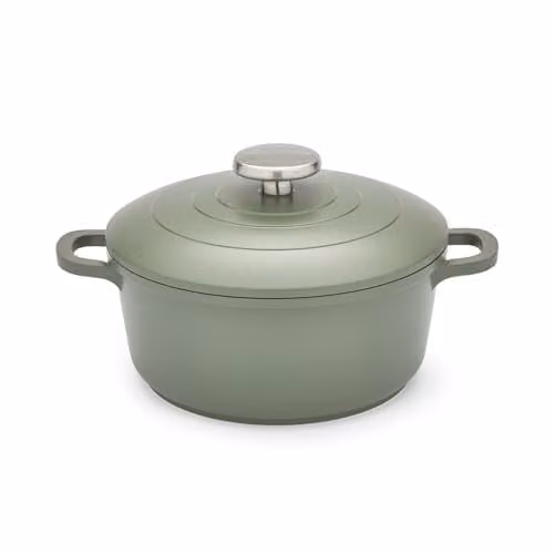 Morphy Richards Green Cast Aluminium Casserole with Ceramic Non-Stick Coating, 2.3 l