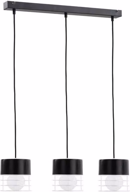 Netlighting Mao Bar Pendant Ceiling Light in Black, 60cm, 3x E27