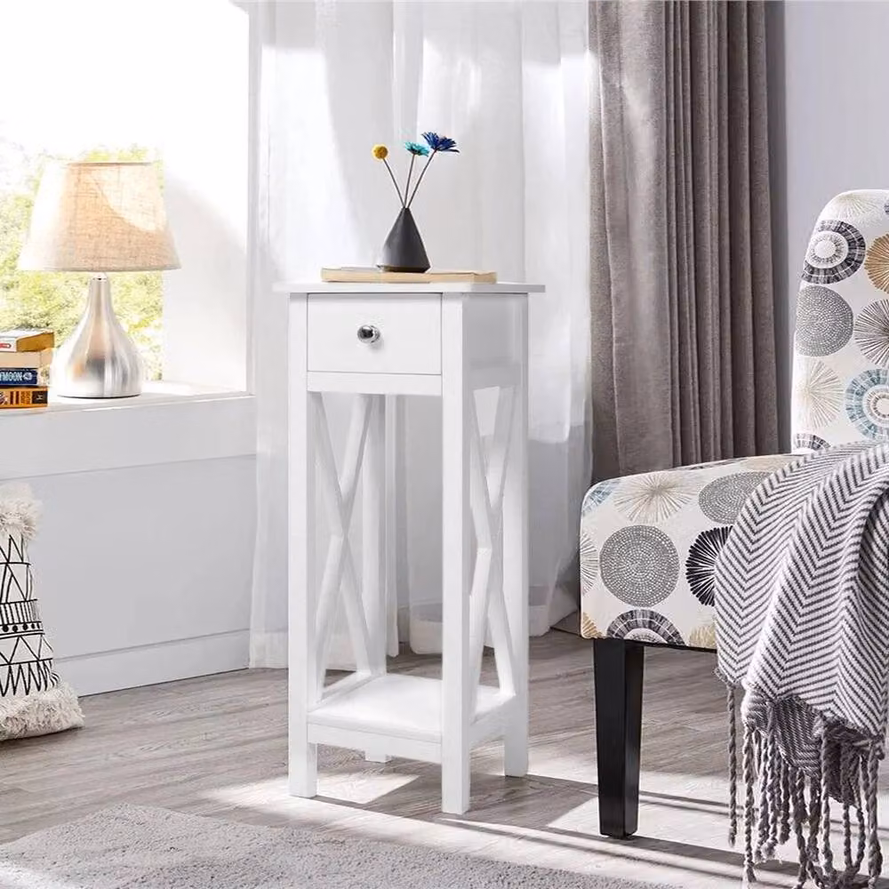 FORGEVIO Modern Slim White Lacquered Hallway Console Table – 2