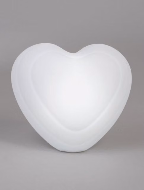 BHS Lighting Glow Heart Wall Light in White