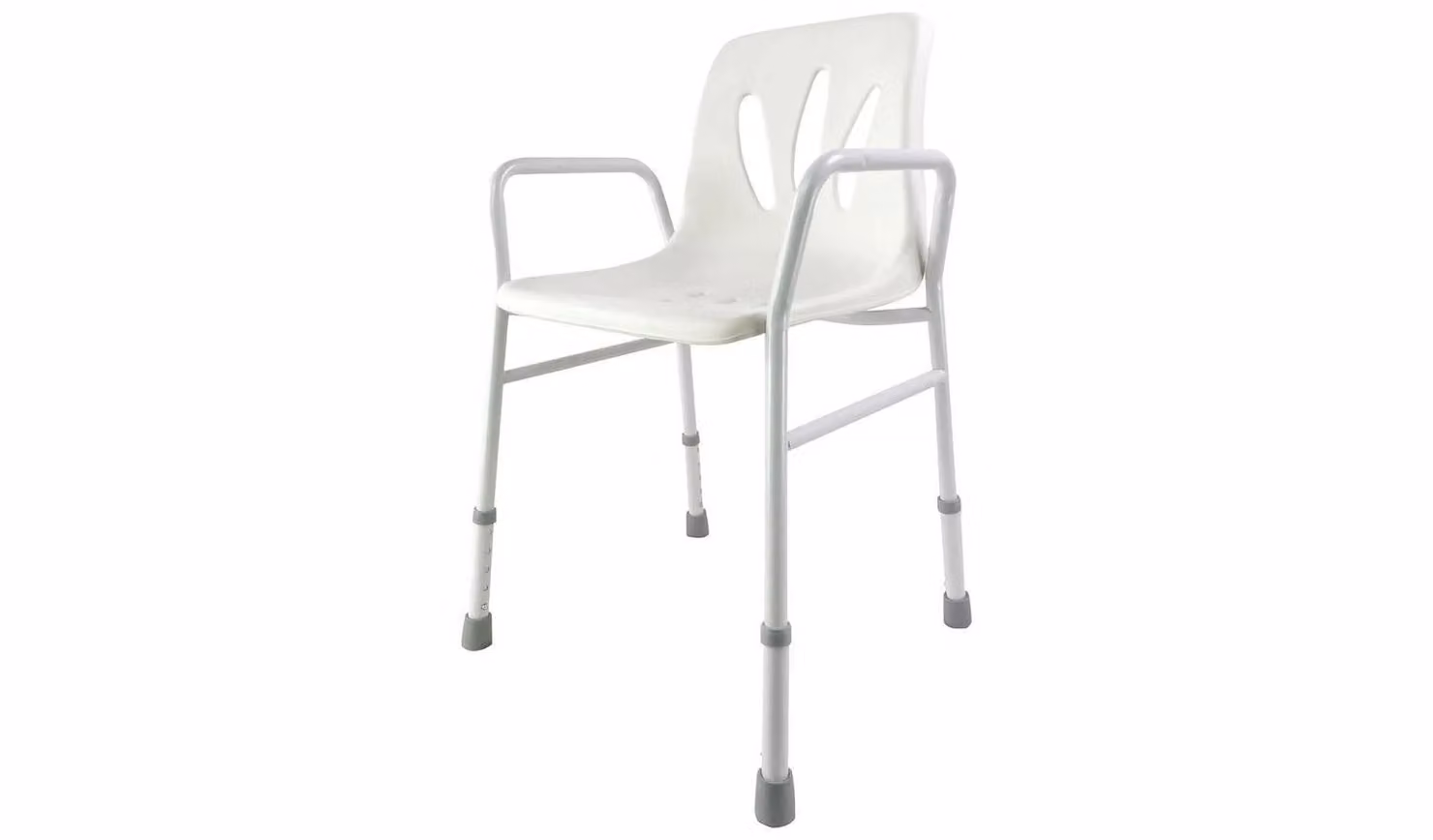 Aidapt Adjustable Height Shower Chair White Bathroom Safety Mobility Aid