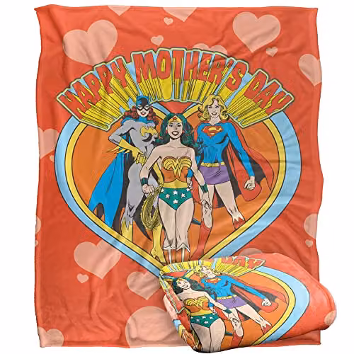 LOGOVISION Justice League Super Soft Fleece Throw Blanket, Multicolour and White, W/D/H: 152 x 127 cm – 1