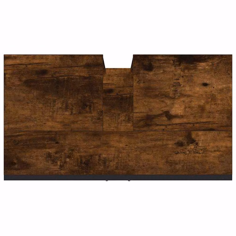 Berkfield Home Smoked Oak Bathroom Sink Cabinet in Brown, W/D/H: 60 x 33 x 60 cm – 5