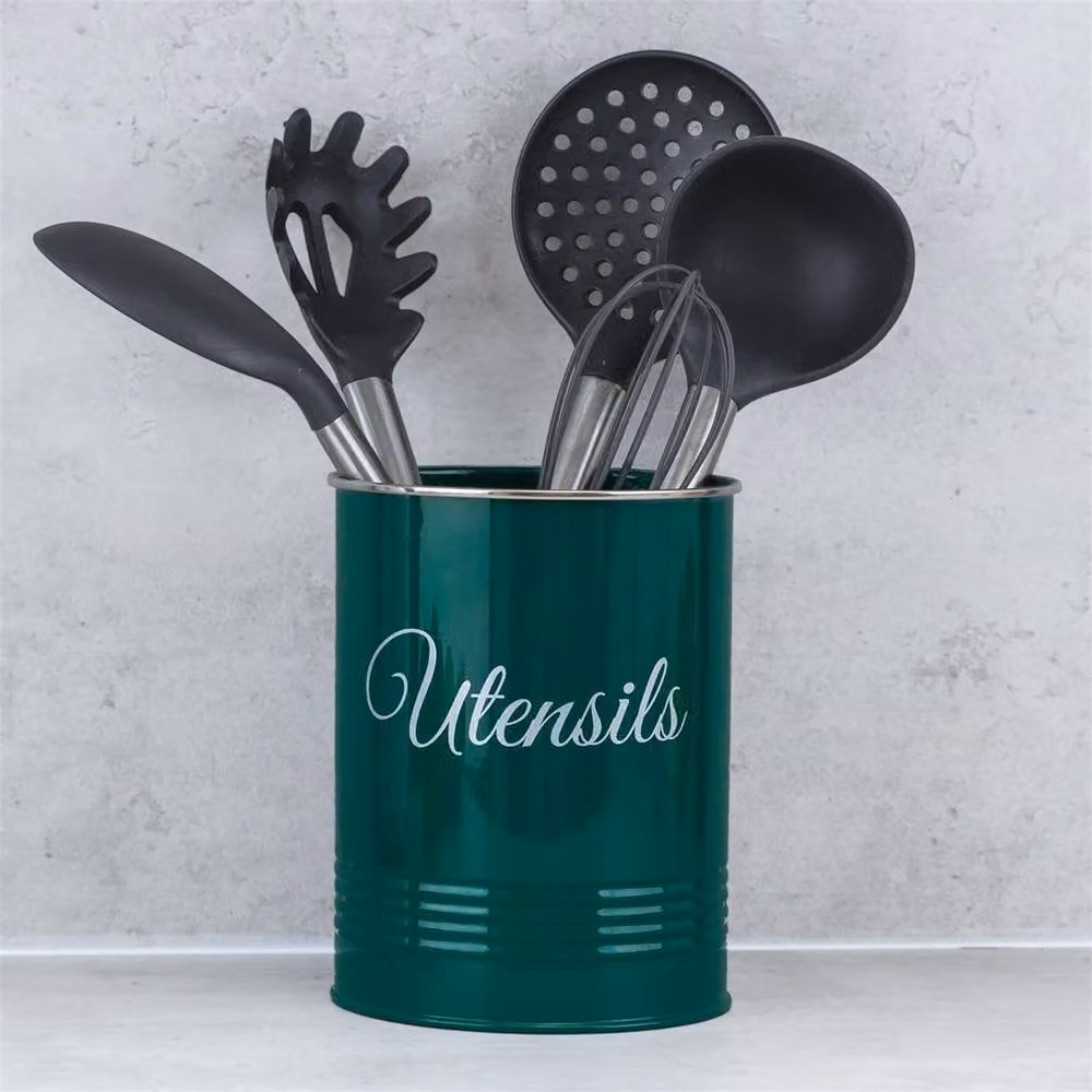 SPETLEK Farmhouse Style Green Metal Organiser Crock Pot W: 100 cm, D: 50 cm, H: 50 cm – 3