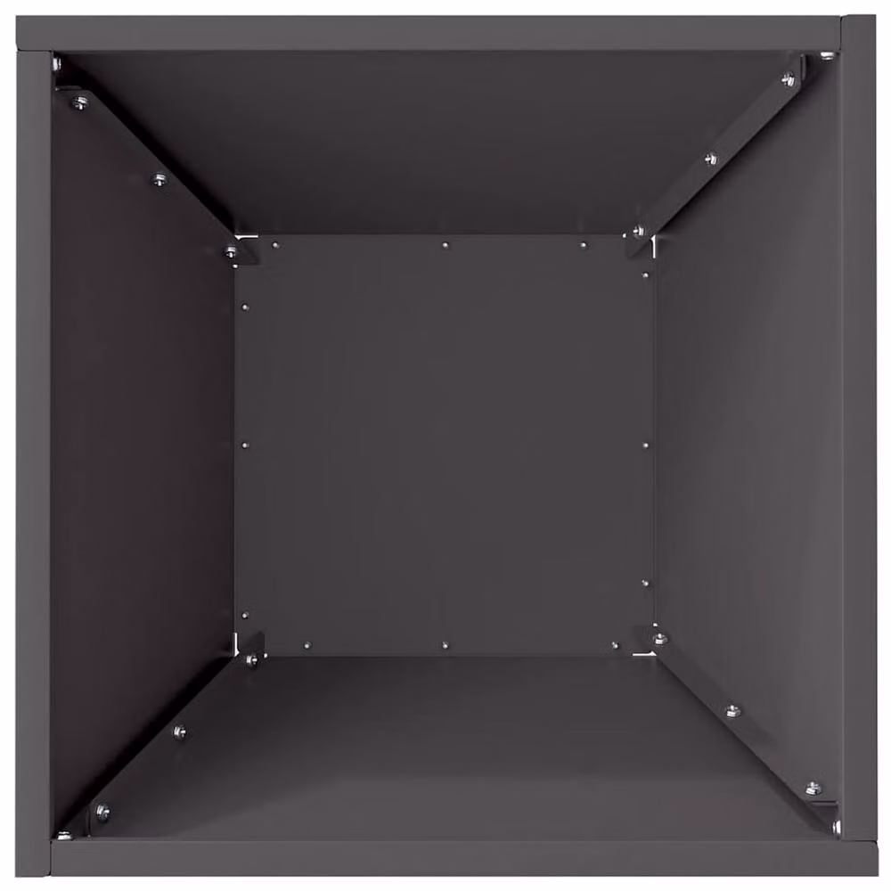Berkfield Home Black Steel Garden Bowl Planter, W/D/H: 35 x 35 x 15 cm – 5