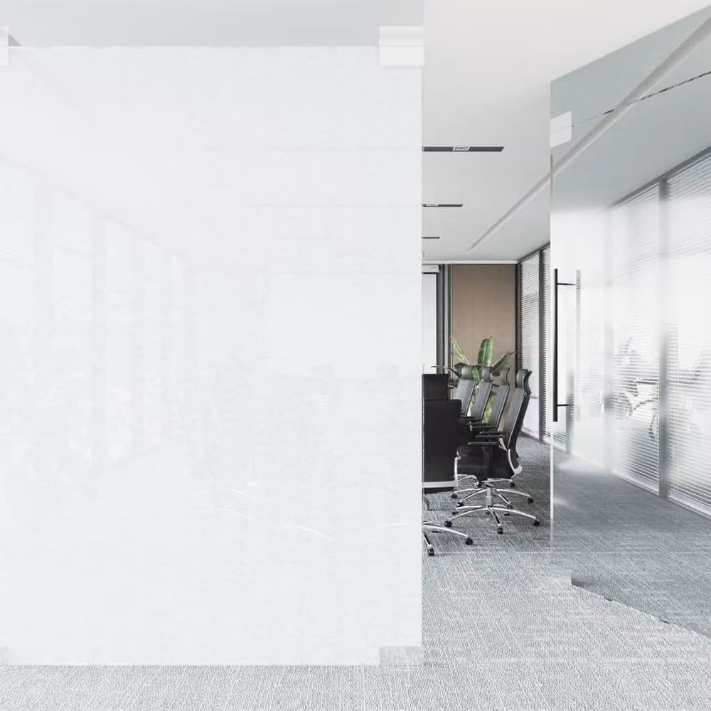 Berkfield Home Frosted Transparent PVC Window Film in Black, 60 x 500 cm