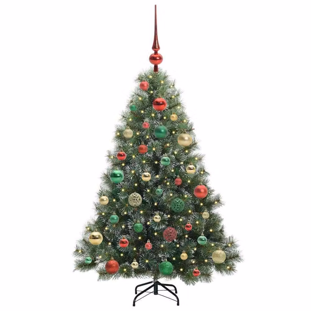 Berkfield Home Artificial Green Christmas Tree with 150 Warm White LEDs, Height: 120 cm – 3