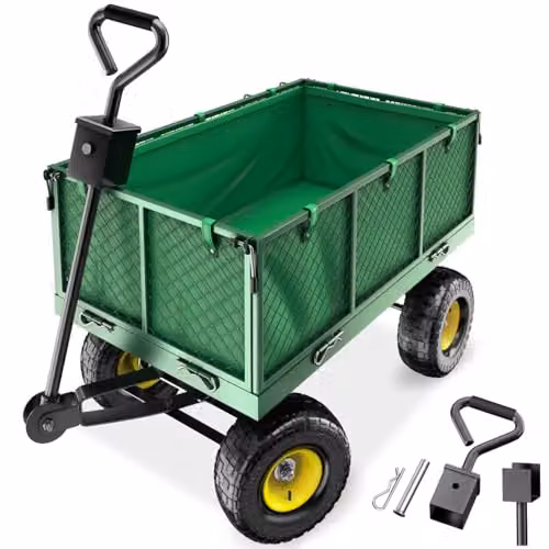 tectake Garden Trolley in Green