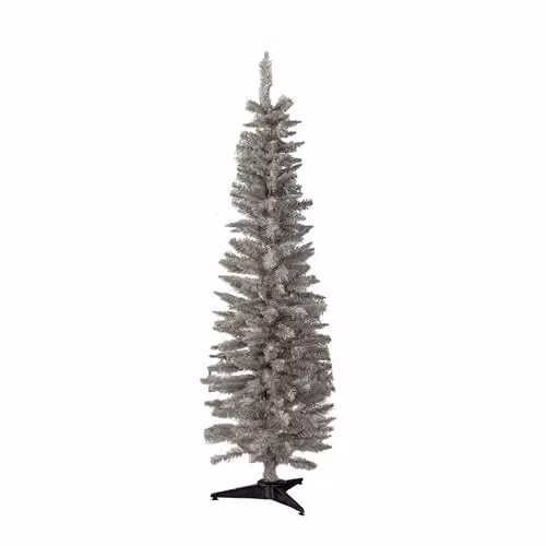 Samuel Alexander Grey Wrapped Pencil Pine Christmas Tree, Height: 120 cm, Width: 40 cm – 4
